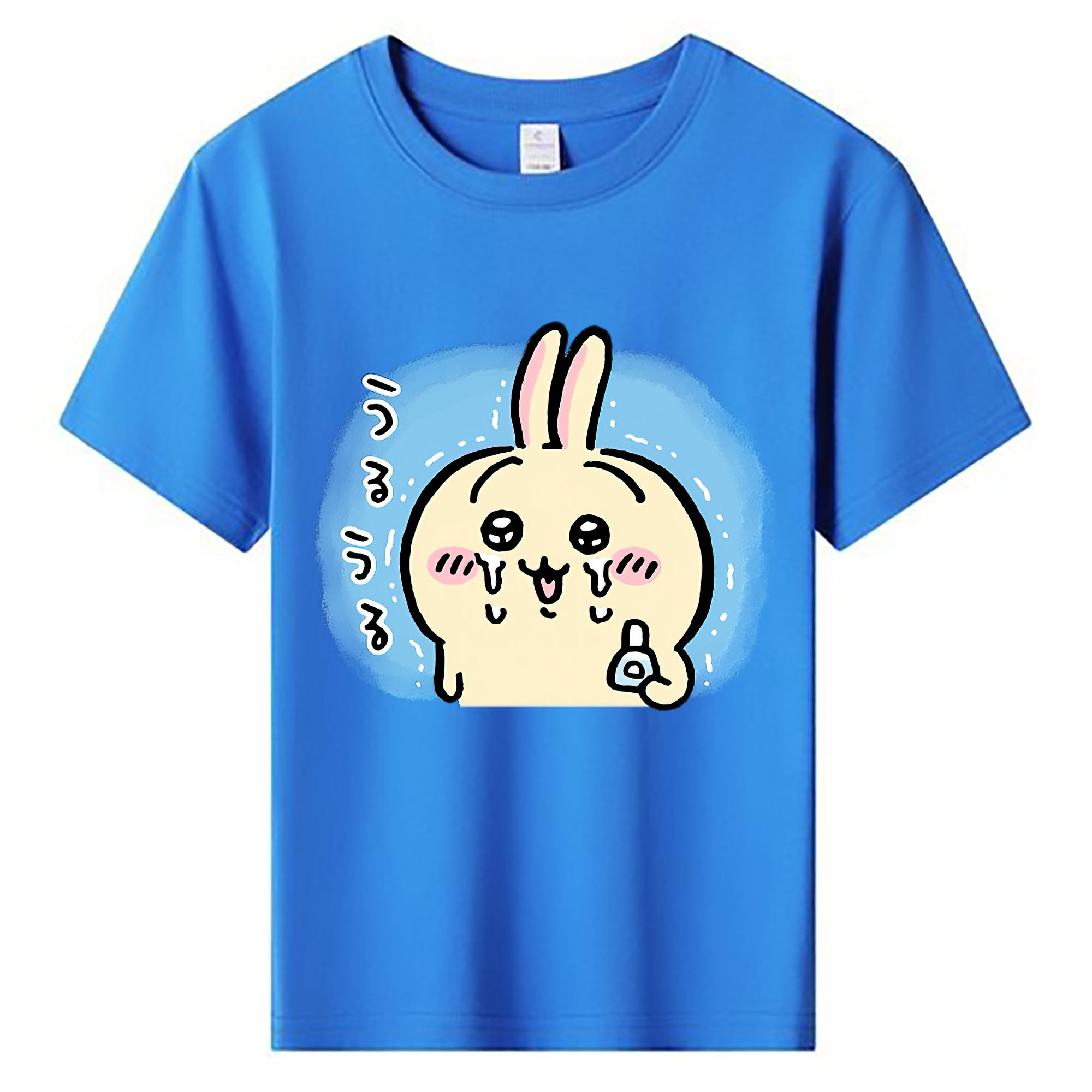 （画像用） ちいかわ うさぎ Chii-kawa usagi 綿100％キッズTシャツ（フロントプリント）
